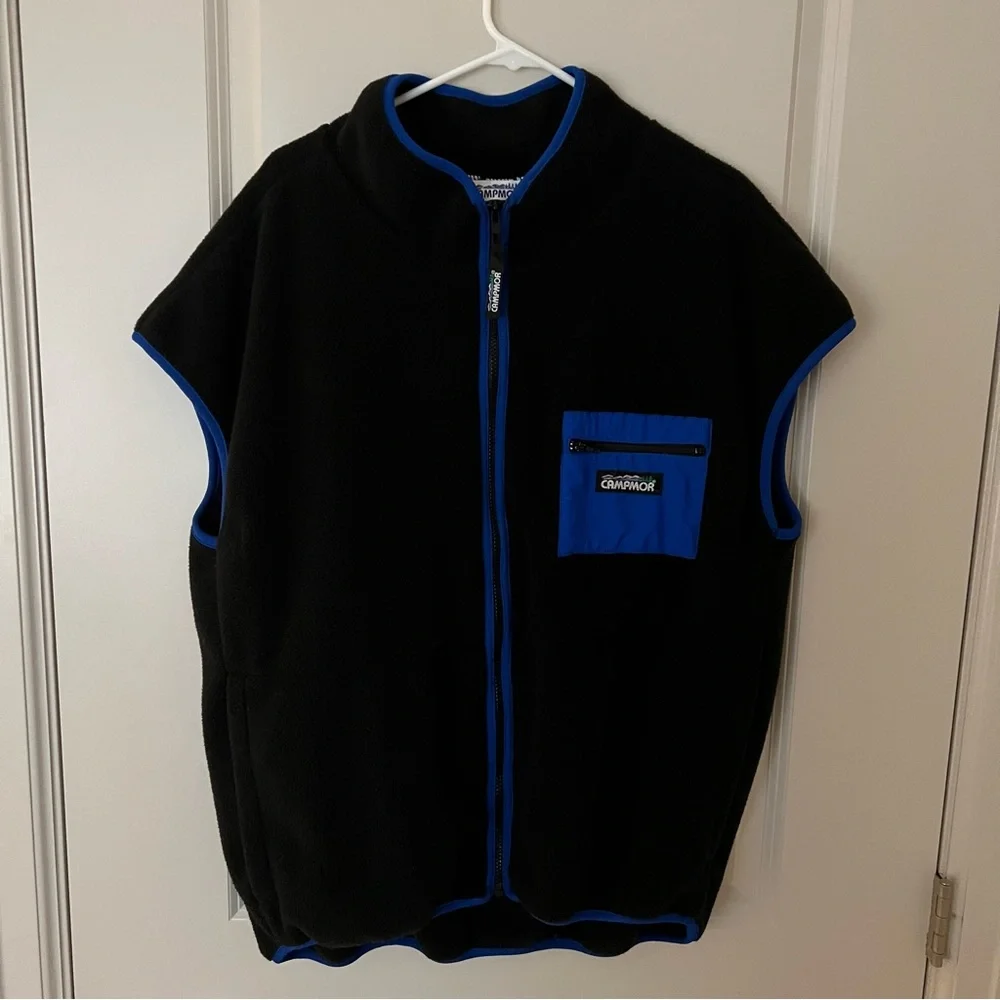 Vintage Campor men’s full zip fleece vest | size XXL
